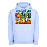 Pigment Grape Ice just a girl who loves fall Urban Hoodie - AdoDesignShop