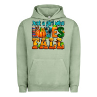 Pigment Oil Green just a girl who loves fall Urban Hoodie - AdoDesignShop