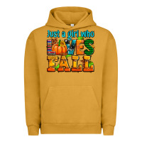 Pigment Peanut Butter just a girl who loves fall Urban Hoodie - AdoDesignShop