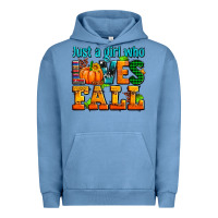 Pigment Pebble Blue just a girl who loves fall Urban Hoodie - AdoDesignShop