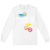 White world traveler passport stamp gift shirt for men and women t shirt Long Sleeve Tee - trangStudio