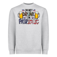 Heather Grey I'm Not Drunk I'm Patriotic Heavyweight Sweatshirt - CowhideDigitalArt
