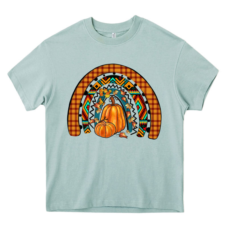 Fall Pumpkin Rainbow Heavy Core Tee by JahusDesignShop | Teevron