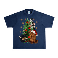 Navy heifer cow gnomies christmas tree Urban Heavy Tee - CowGirlArtShop