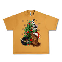 Heifer Cow Gnomies Christmas Tree Urban Heavy Tee | Teevron