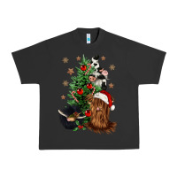 Pigment Black heifer cow gnomies christmas tree Urban Heavy Tee - CowGirlArtShop