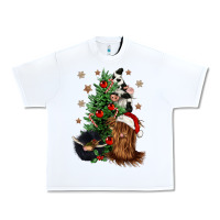 White heifer cow gnomies christmas tree Urban Heavy Tee - CowGirlArtShop