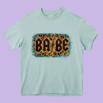 Leopard Pattern Babe Tried Heavy Core Tee Designed By Bettercallsaul