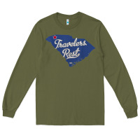Army Green travelers rest south carolina sc map Long Sleeve Tee - trangStudio
