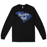 Black travelers rest south carolina sc map Long Sleeve Tee - trangStudio