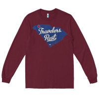 Burgundy travelers rest south carolina sc map Long Sleeve Tee - trangStudio