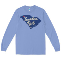Colony Blue travelers rest south carolina sc map Long Sleeve Tee - trangStudio