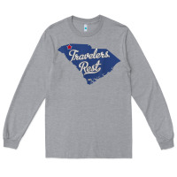 Heather Grey travelers rest south carolina sc map Long Sleeve Tee - trangStudio
