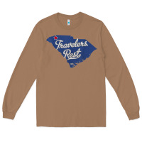 Toasted Coconut travelers rest south carolina sc map Long Sleeve Tee - trangStudio