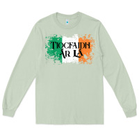 Matcha Tiocfaidh Ar La Vintage Ireland Irish Flag Gifts For Men Long Sleeve Tee - trangStudio