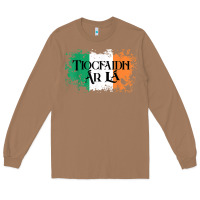 Toasted Coconut Tiocfaidh Ar La Vintage Ireland Irish Flag Gifts For Men Long Sleeve Tee - trangStudio