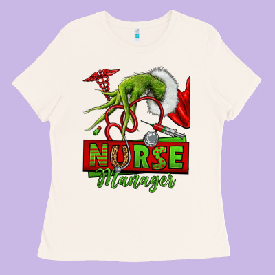 Grinch Hand Nurse Manager Ladies Tee Designed By Nancycooperartshop
