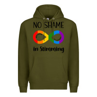 Army Green no Shame Stimming Premium Hoodie - CowhideDigitalArt