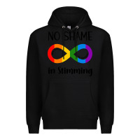 Black no Shame Stimming Premium Hoodie - CowhideDigitalArt