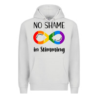 Dove Grey no Shame Stimming Premium Hoodie - CowhideDigitalArt