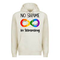 Oatmeal Heather no Shame Stimming Premium Hoodie - CowhideDigitalArt