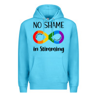 Ocean Blue no Shame Stimming Premium Hoodie - CowhideDigitalArt