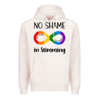 Pale Pink no Shame Stimming Premium Hoodie - CowhideDigitalArt