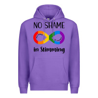 Purple no Shame Stimming Premium Hoodie - CowhideDigitalArt