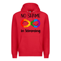 Red no Shame Stimming Premium Hoodie - CowhideDigitalArt