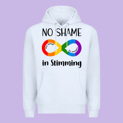 No Shame Stimming Premium Hoodie Designed By Cowhidedigitalart