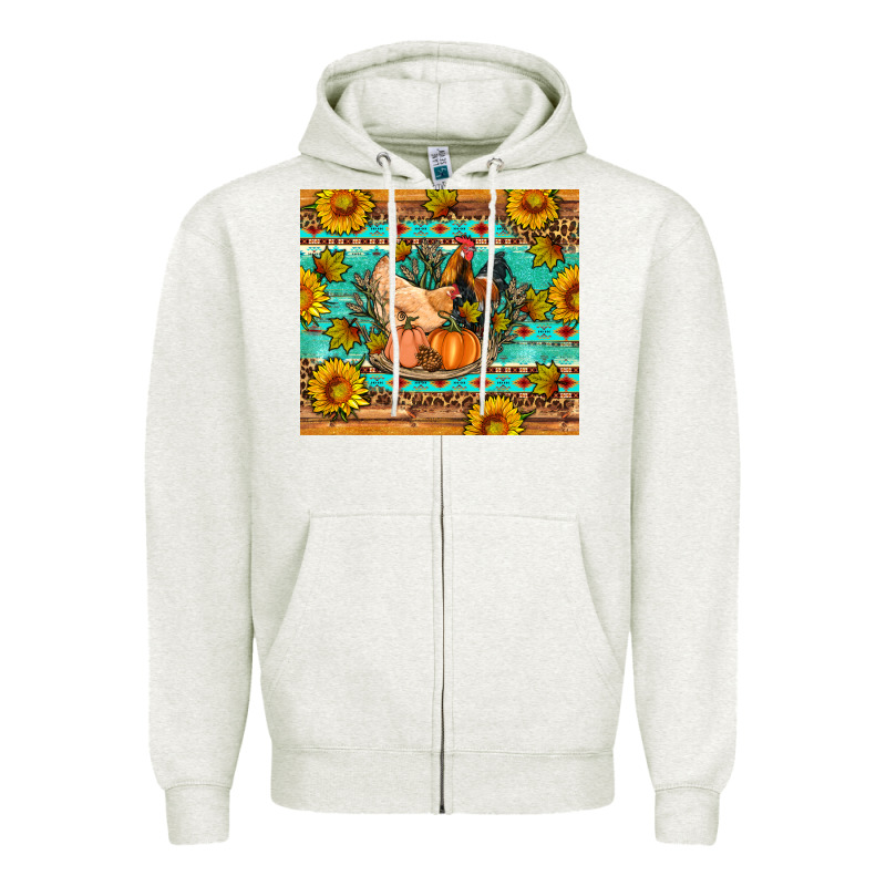 Fall Coop Animals Pumpkin Zipper Hoodie by Artiststas | Teevron