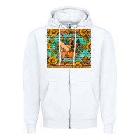White Fall coop animals pumpkin Zipper Hoodie - Artiststas