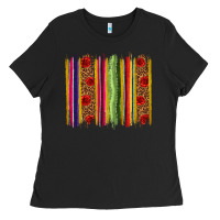 Black Mexico Serape Brushstroke Ladies Tee - texasbilliewilder