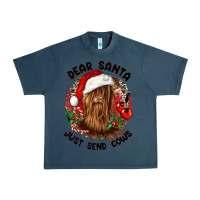 Midnight Navy dear santa just send cows Urban Heavy Tee - CowGirlArtShop