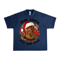 Navy dear santa just send cows Urban Heavy Tee - CowGirlArtShop