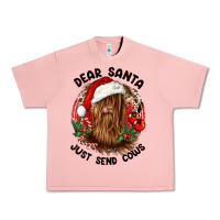 Salmon dear santa just send cows Urban Heavy Tee - CowGirlArtShop