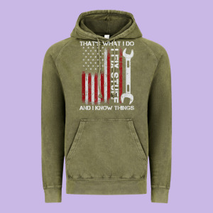 That_s What I Do I Fix Stuff And I Know Things American Flag Vintage Hoodie Designed By Trangstudio
