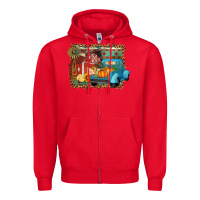 Red Farm Life Fall Barn And Truck Zipper Hoodie - Artiststas