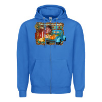 True Royal Farm Life Fall Barn And Truck Zipper Hoodie - Artiststas