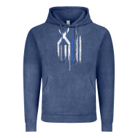 Vintage Denim Scottish American Flag Combo Scotland USA Saltire Gift Vintage Hoodie - trangStudio