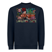 Navy fram fresh christmas trees Heavyweight Sweatshirt - SublimationCraftShop
