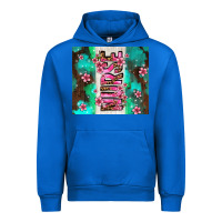 Cobalt pink floral nurse with flowers Urban Hoodie - AdoDesignShop