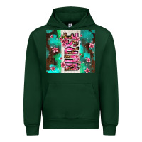 Forest Green pink floral nurse with flowers Urban Hoodie - AdoDesignShop