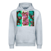 Heather Grey pink floral nurse with flowers Urban Hoodie - AdoDesignShop