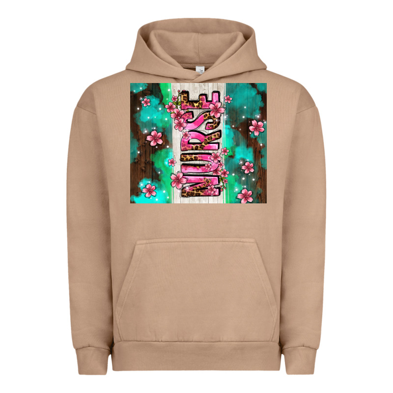 Pink Floral Nurse With Flowers Urban Hoodie by AdoDesignShop | Teevron
