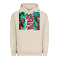 Pigment French Oak pink floral nurse with flowers Urban Hoodie - AdoDesignShop