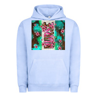 Pigment Grape Ice pink floral nurse with flowers Urban Hoodie - AdoDesignShop