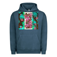 Pigment Midnight Navy pink floral nurse with flowers Urban Hoodie - AdoDesignShop