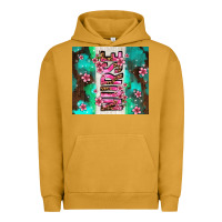 Pigment Peanut Butter pink floral nurse with flowers Urban Hoodie - AdoDesignShop