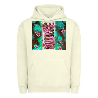 Pigment Pistachio pink floral nurse with flowers Urban Hoodie - AdoDesignShop